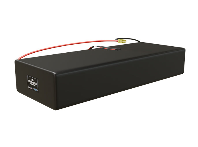 Angled product render of the 105000mAh 51-cell LiPo pack. A lightweight energy source for UAV, drone, and robotic builds.