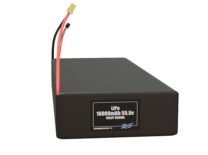 LiPo 16000mAh 15S2P 55.5v Battery Pack