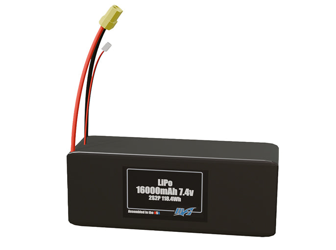 LiPo 16000mAh 2S2P 7.4v Battery Pack