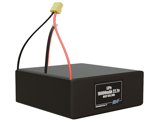 LiPo 16000mAh 6S2P 22.2v Battery Pack