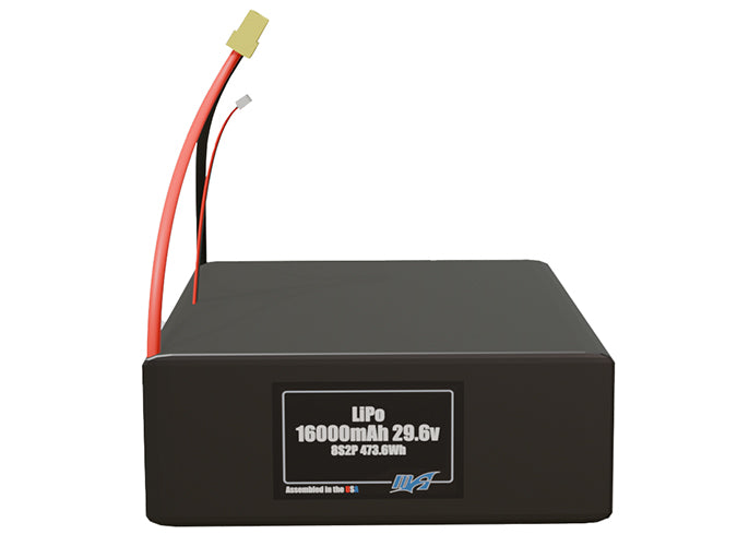 LiPo 16000mAh 8S2P 29.6v Battery Pack