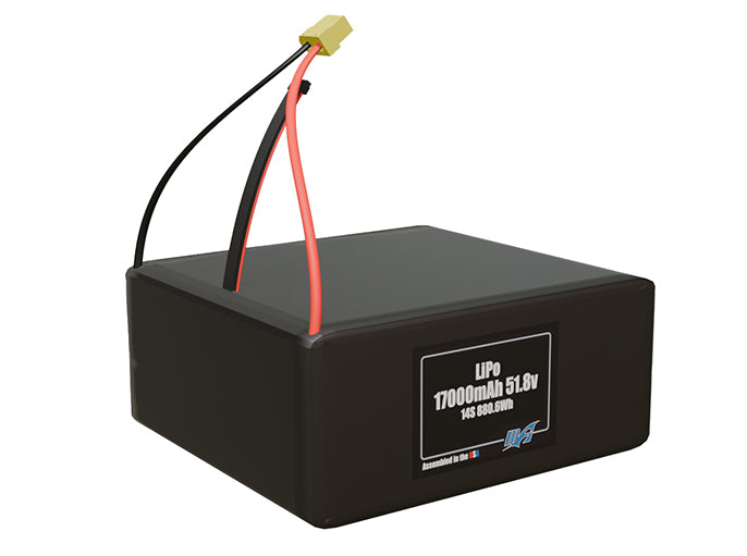 LiPo 17000mAh 14S 51.8v Battery Pack