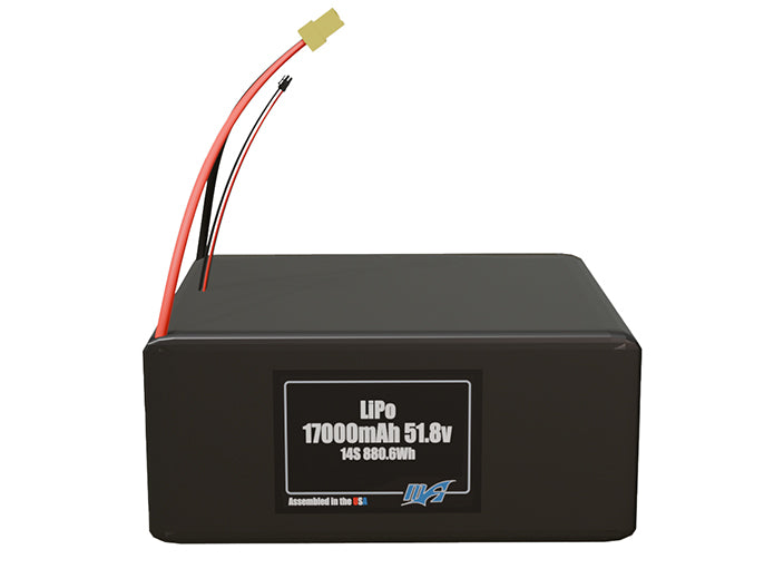 LiPo 17000mAh 14S 51.8v Battery Pack