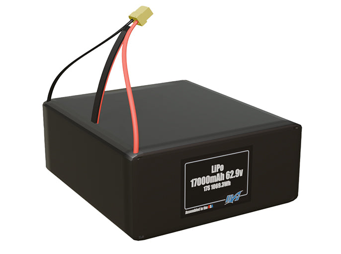 LiPo 17000mAh 17S 62.9v Battery Pack