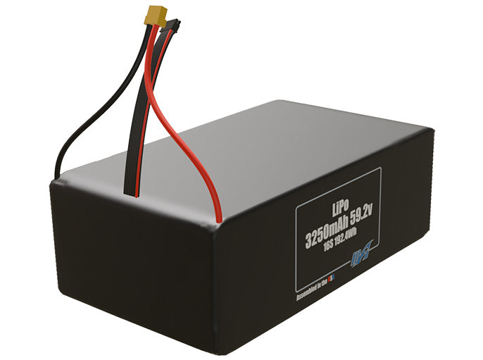 LiPo 3250mAh 16S 59.2v Battery Pack