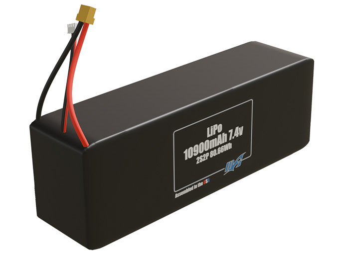 LiPo 10900mAh 2S2P 7.4v Battery Pack
