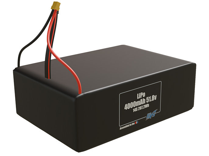 LiPo 4000mAh 14S 51.8v Battery Pack