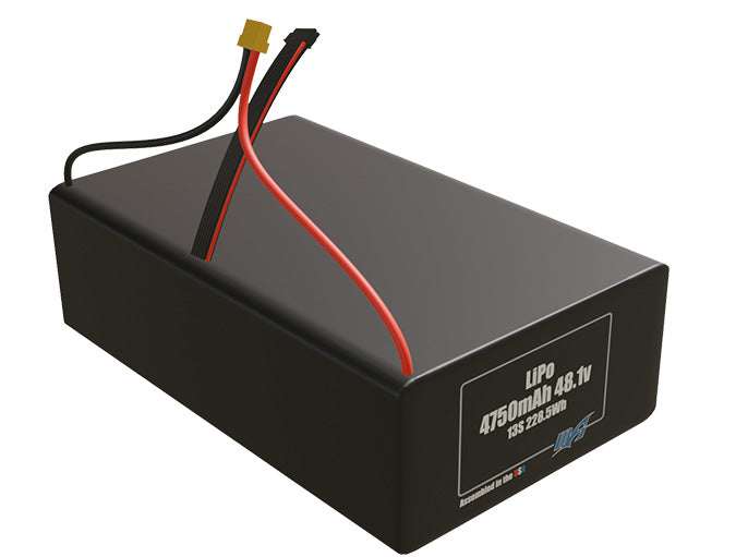LiPo 4750mAh 13S 48.1v Battery Pack