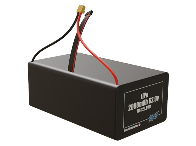 LiPo 2000mAh 17S 62.9v Battery Pack