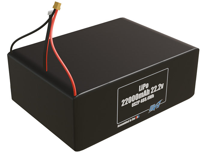 LiPo 22000mAh 6S2P 22.2v Battery Pack