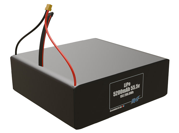 Graphene LiPo 5200mAh 15S 55.5v Battery Pack