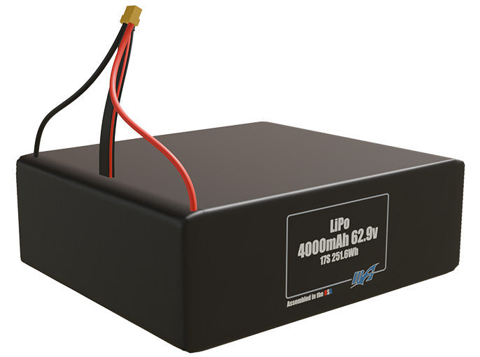 LiPo 4000mAh 17S 62.9v Battery Pack