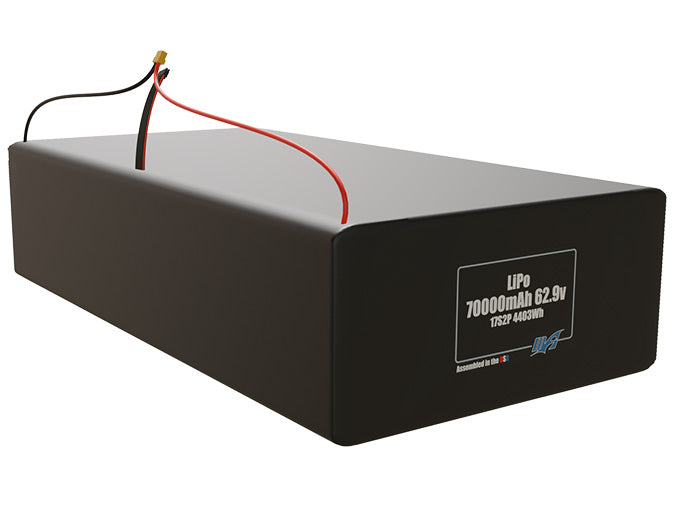 LiPo 70000mAh 17S2P 62.9v Battery Pack