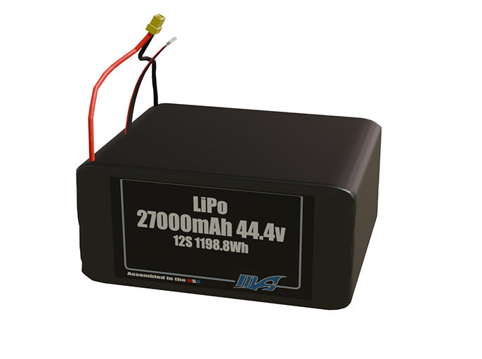 LiPo 27000mAh 12S 44.4v NMC Battery Pack