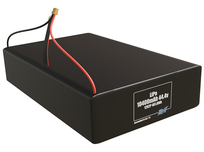 Graphene LiPo 10400mAh 12S2P 44.4v Battery Pack