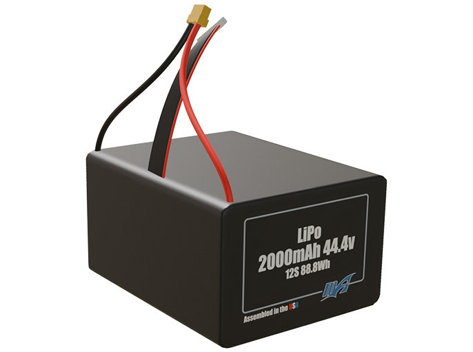 LiPo 2000mAh 12S 44.4v Battery Pack