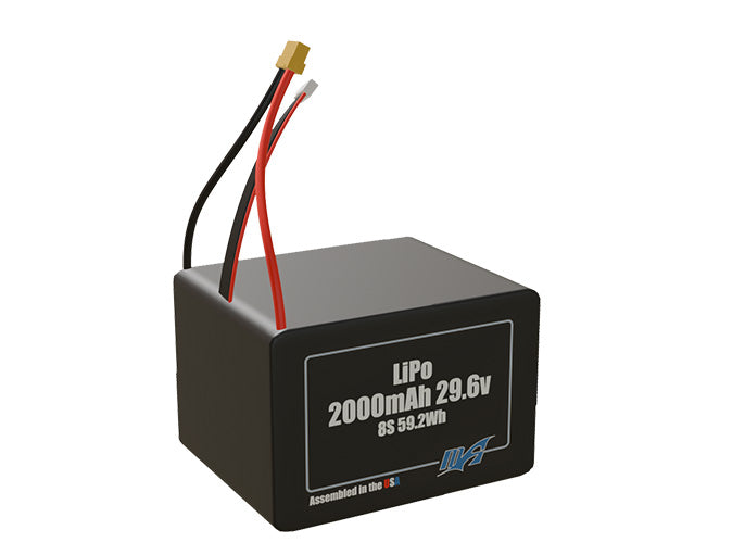 LiPo 2000mAh 8S 29.6v Battery Pack