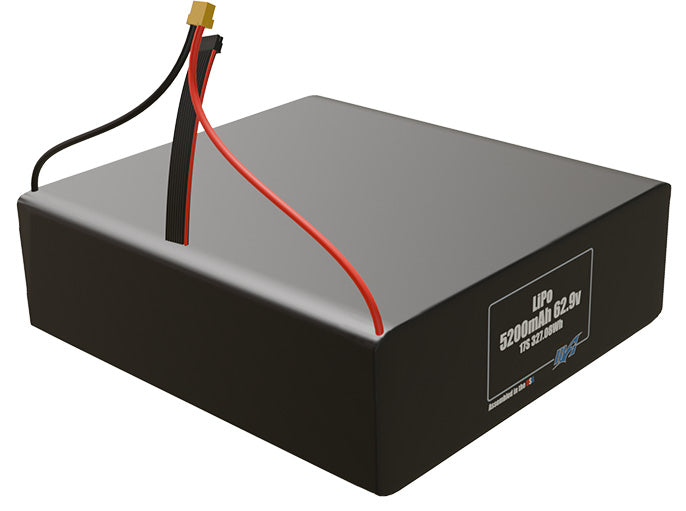 Graphene LiPo 5200mAh 17S 62.9v Battery Pack