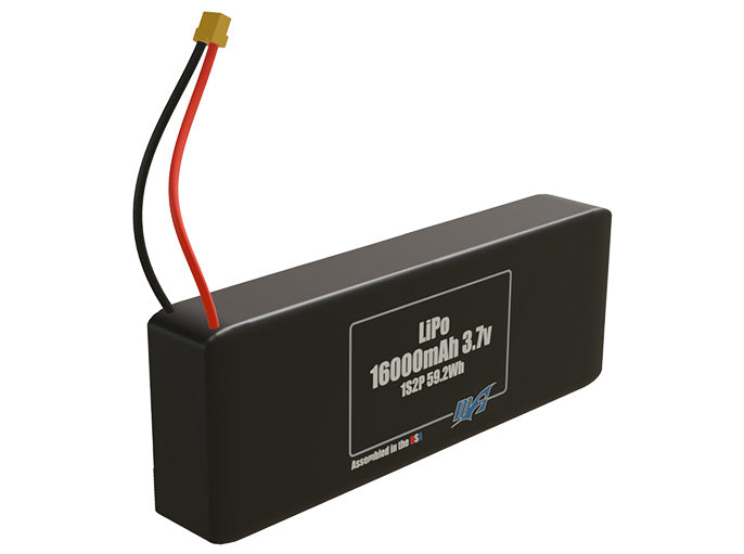 LiPo 16000mAh 1S2P 3.7v Battery Pack