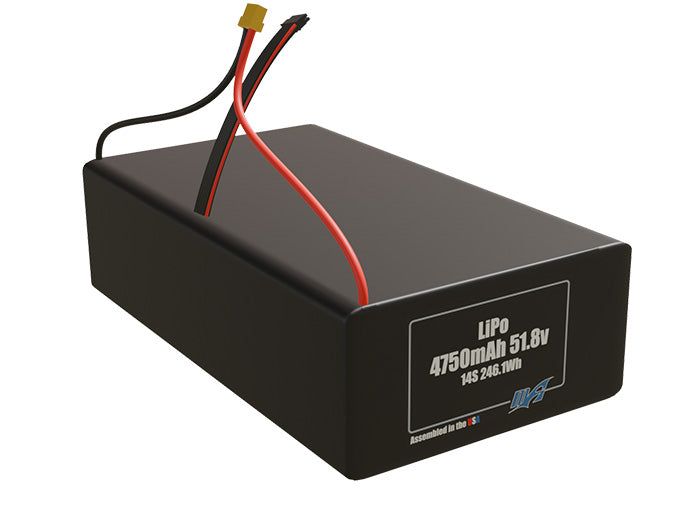 LiPo 4750mAh 14S 51.8v Battery Pack
