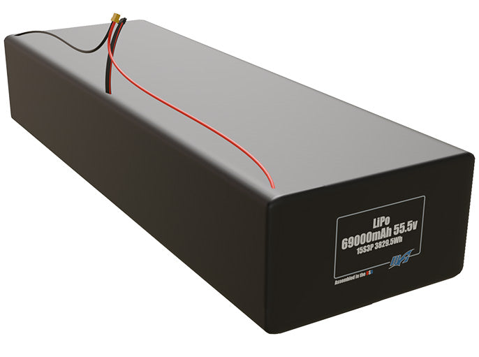 LiPo 69000mAh 15S3P 55.5v Battery Pack