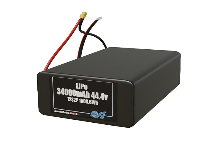 LiPo 34000mAh 12S2P 44.4v Battery Pack
