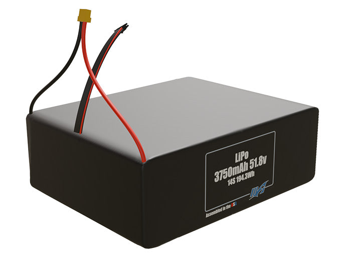 Graphene LiPo 3750mAh 14S 51.8v Battery Pack