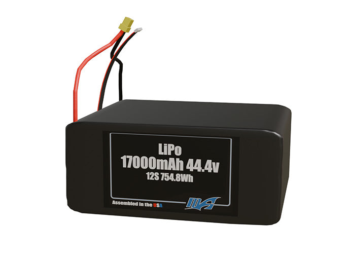 LiPo 17000mAh 12S 44.4v Battery Pack