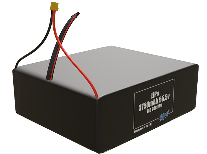 Graphene LiPo 3750mAh 15S 55.5v Battery Pack