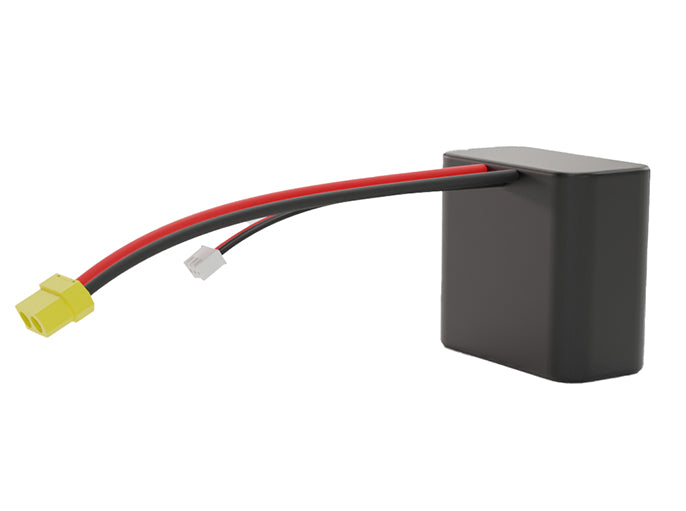 Angled product render of the 20000mAh 8-cell Lithium-ion pack. A lightweight energy source for UAV, drone, and robotic builds.