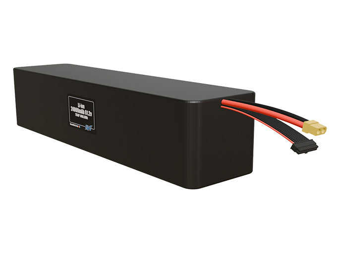 Angled product render of the 24000mAh 68-cell Lithium-ion pack. A lightweight energy source for UAV, drone, and robotic builds.
