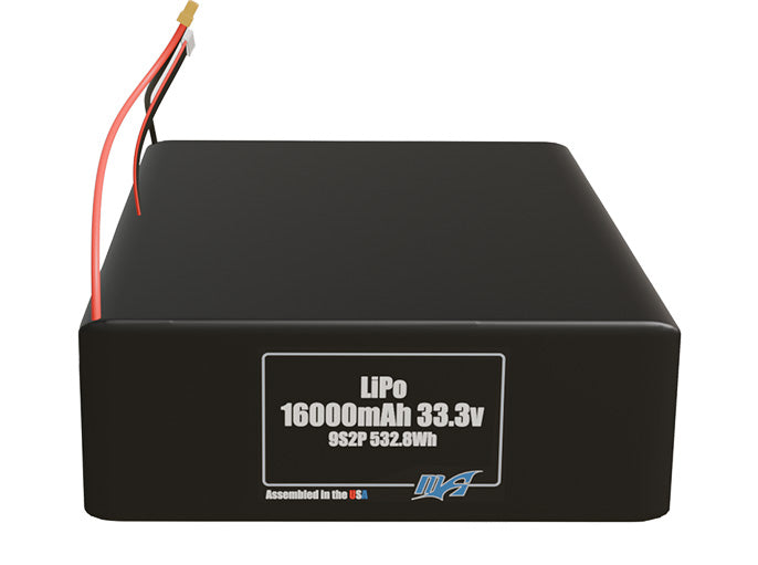 LiPo 16000mAh 9S2P 33.3v Battery Pack
