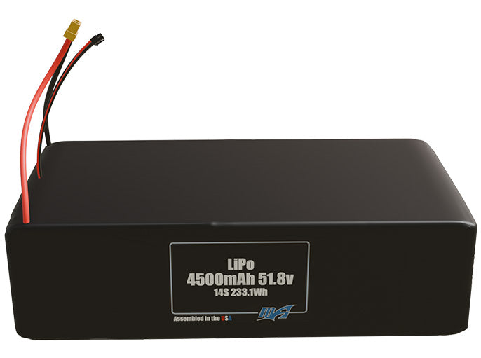 LiPo 4500mAh 14S 51.8v Battery Pack