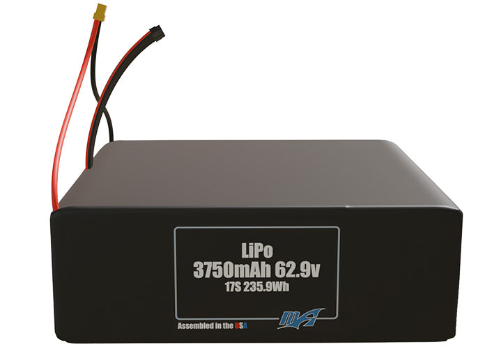 Graphene LiPo 3750mAh 17S 62.9v Battery Pack