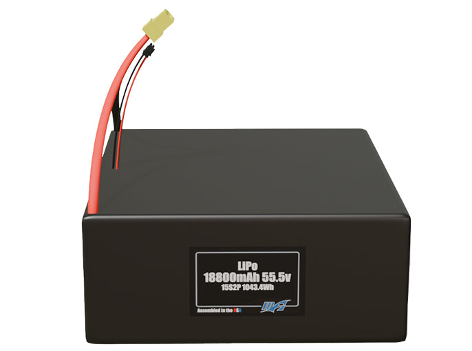 LiPo 18800mAh 15S2P 55.5v Battery Pack