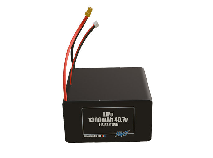 LiPo 1300mAh 11S 40.7v Battery Pack