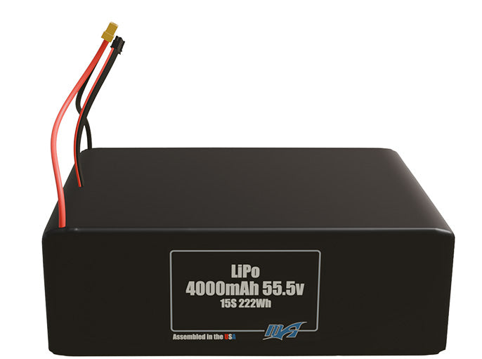 LiPo 4000mAh 15S 55.5v Battery Pack