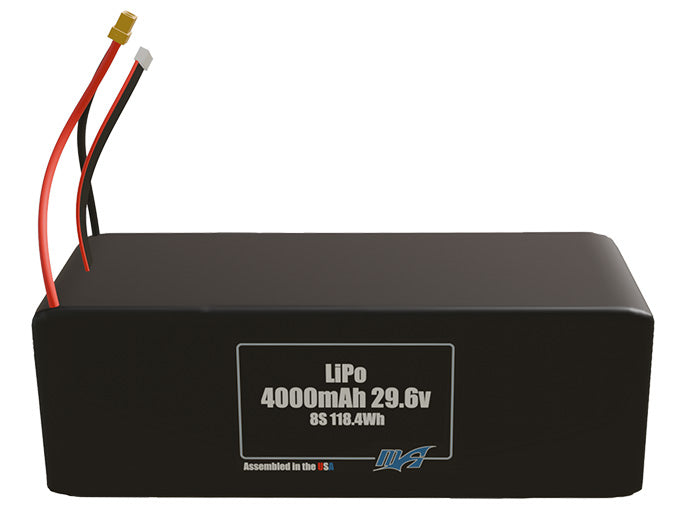 LiPo 4000mAh 8S 29.6v Battery Pack