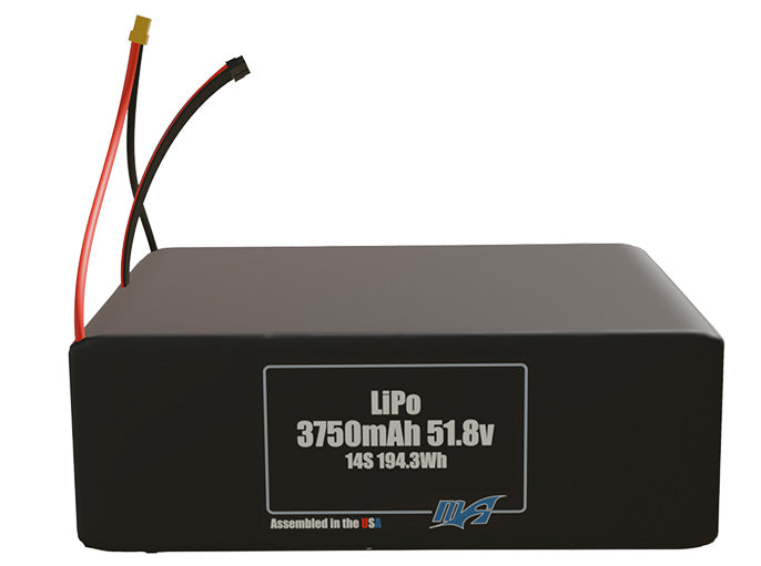 Graphene LiPo 3750mAh 14S 51.8v Battery Pack
