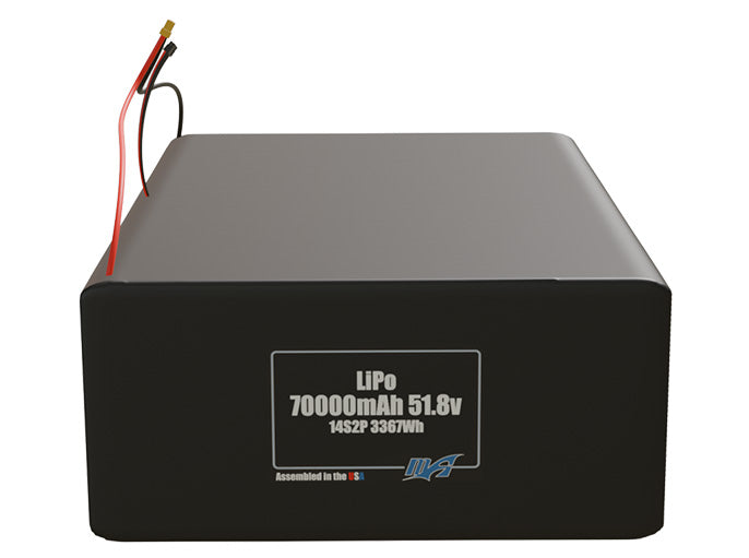 LiPo 70000mAh 14S2P 51.8v Battery Pack