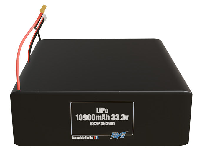 LiPo 10900mAh 9S2P 33.3v Battery Pack