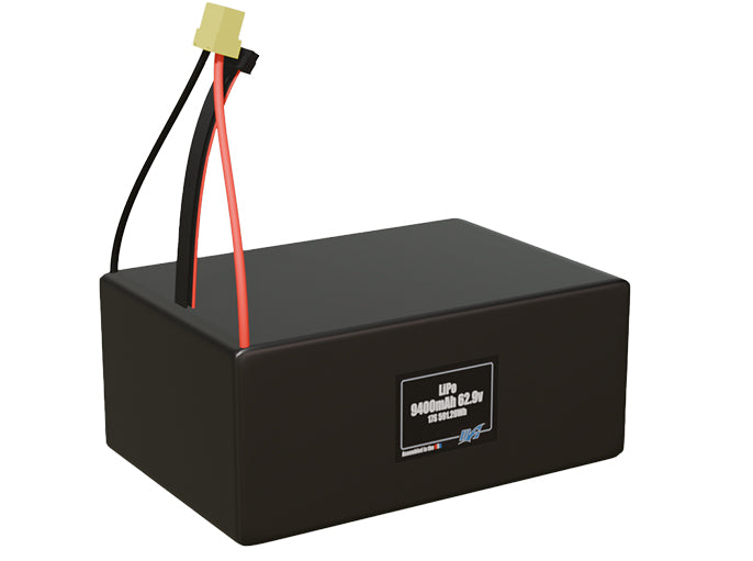 LiPo 9400mAh 17S 62.9v Battery Pack