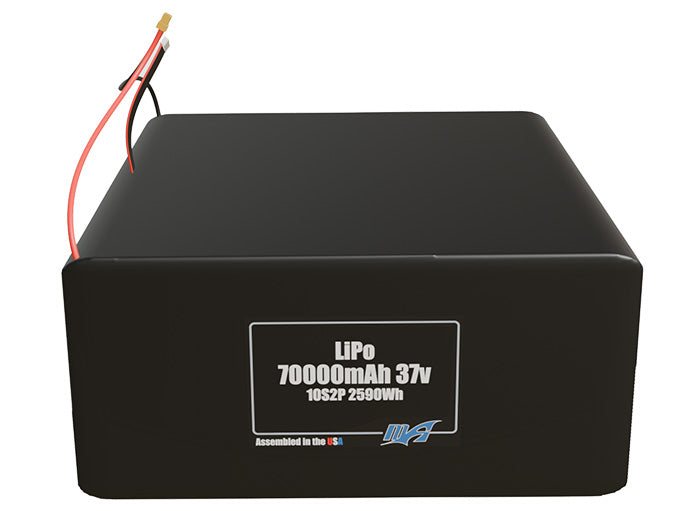 LiPo 70000mAh 10S2P 37v Battery Pack