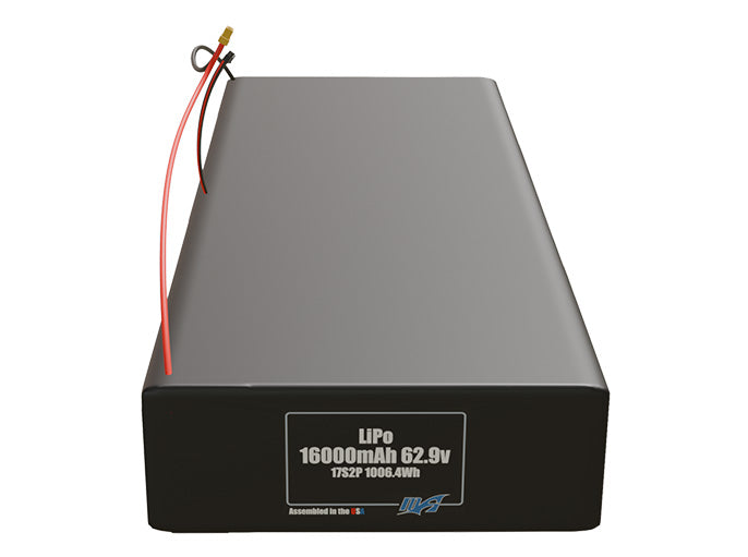 LiPo 16000mAh 17S2P 62.9v Battery Pack