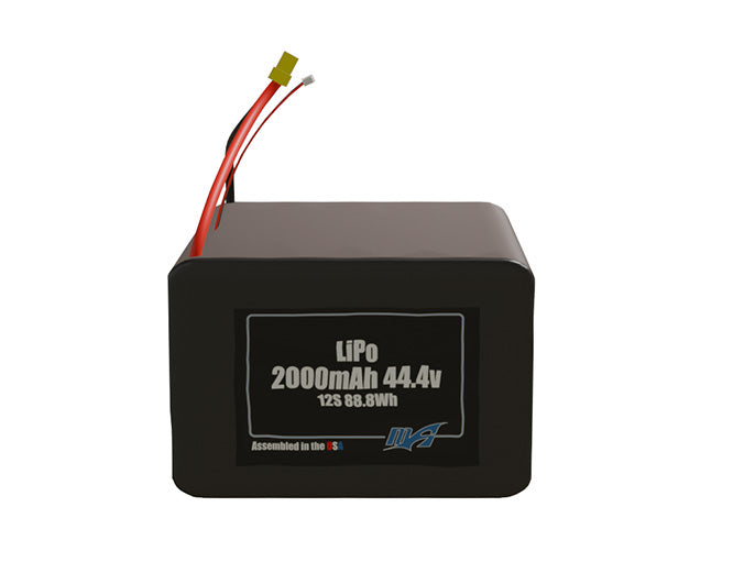LiPo 2000mAh 12S 44.4v Battery Pack