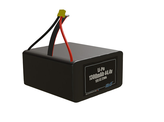LiPo 1300mAh 12S 44.4v Battery Pack