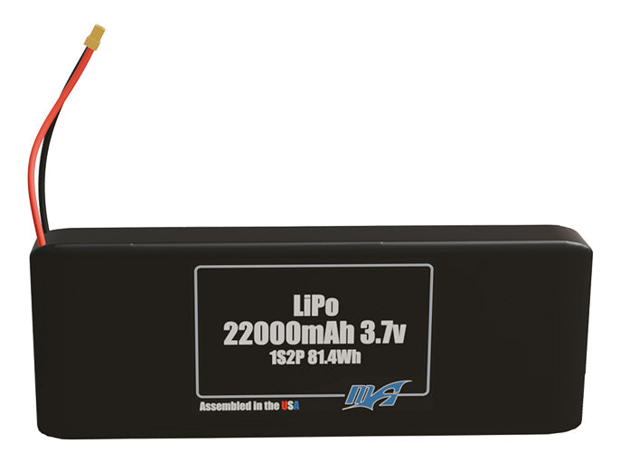 LiPo 22000mAh 1S2P 3.7v Battery Pack