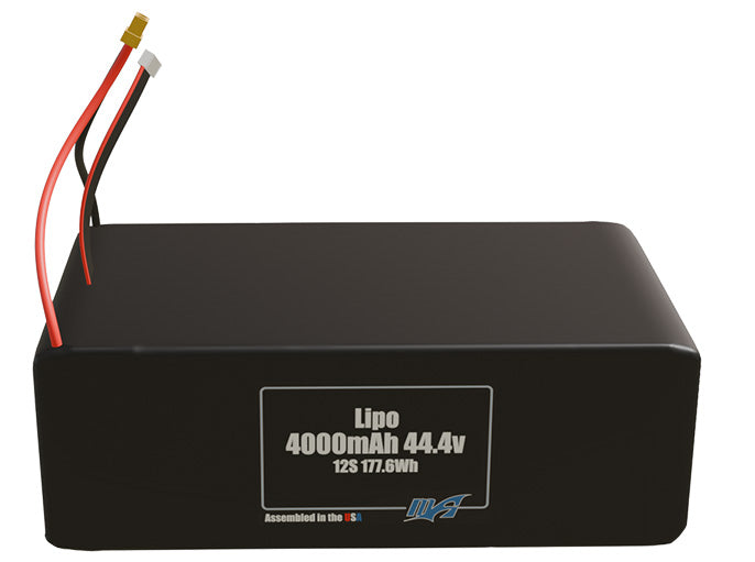 LiPo 4000mAh 12S 44.4v Battery Pack
