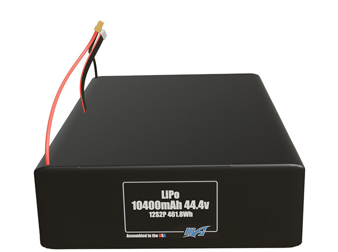 Graphene LiPo 10400mAh 12S2P 44.4v Battery Pack