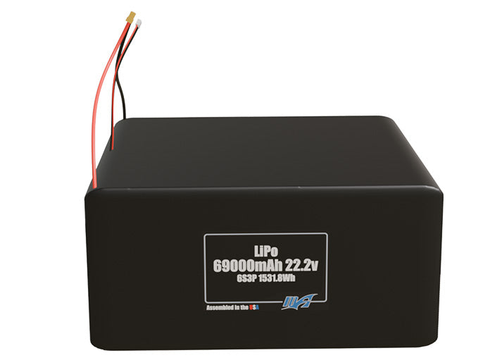 LiPo 69000mAh 6S3P 22.2v Battery Pack